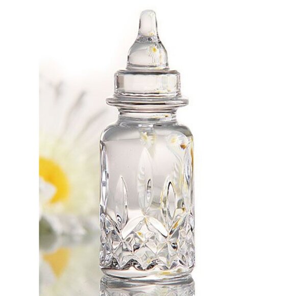 Waterford Crystal Lismore Baby Bottle Figurine Paperweight 4.5" Tall Rare ~ EUC - Picture 1 of 7
